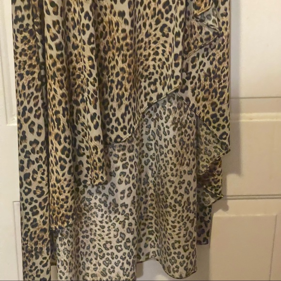 Trendy Lady Leopard Print High-Low Dress - Picture 3 of 6